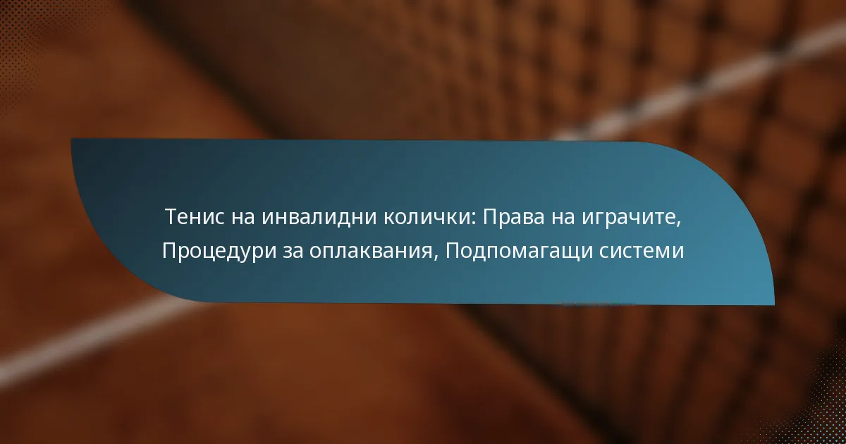 Тенис на инвалидни колички: Права на играчите, Процедури за оплаквания, Подпомагащи системи