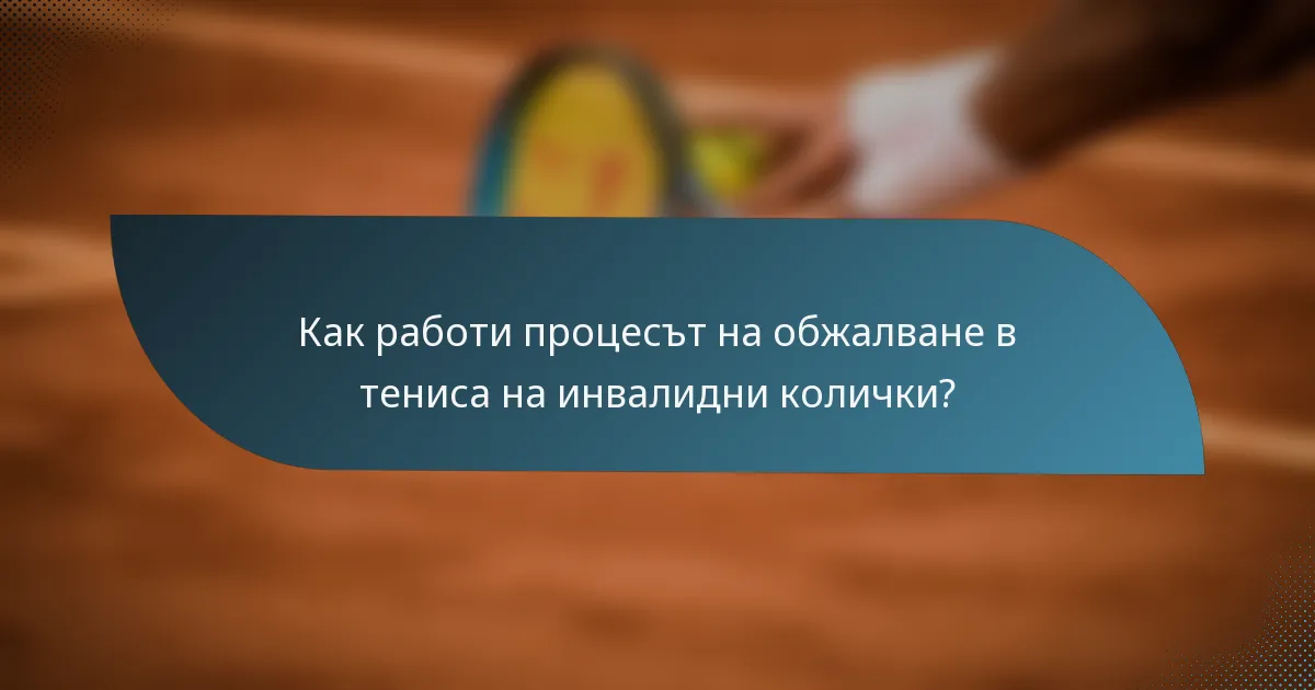 Как работи процесът на обжалване в тениса на инвалидни колички?